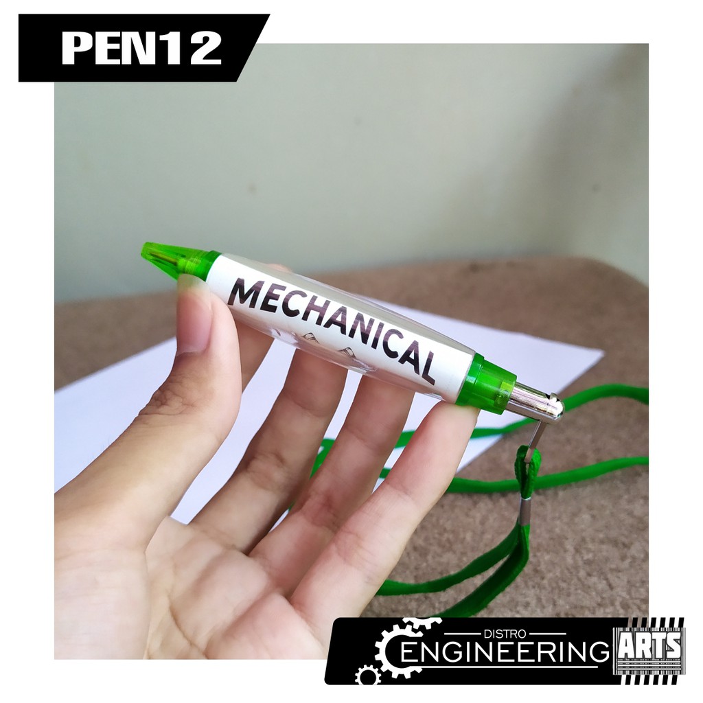 

Pulpen Kalung Hijau Sticker Mechanical engineer Pena Souvernir / PEN12