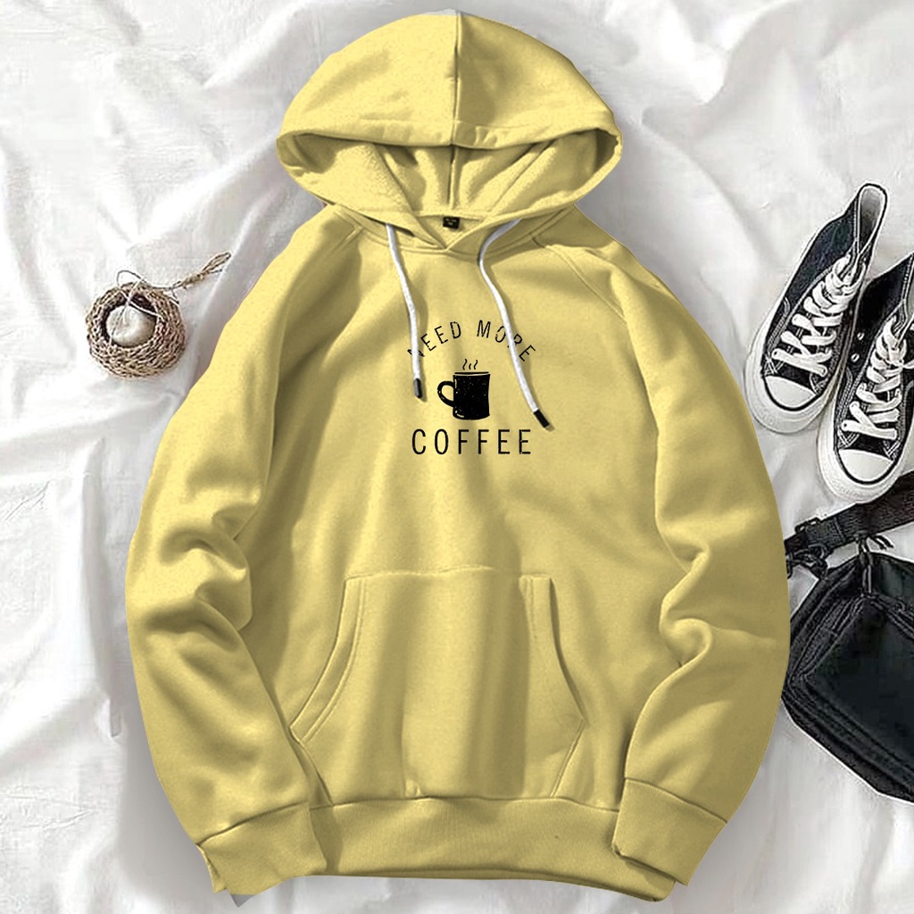 HOODIE UNISEX NEED MORE A CUP OF COFFEE / HOODIE UNISEX