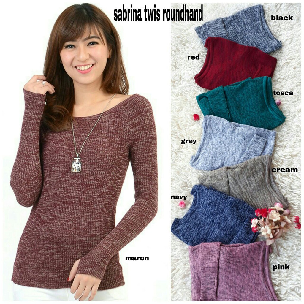 Q- SABRINA TWIS ROUNDHAND/ BLOUSE STRET RAJUT/ TERBARU