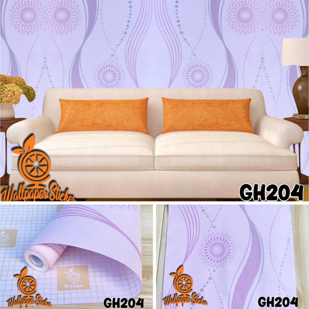 Wallpaper Stiker Salur Ungu Stiker Dinding Aesthetic Wallstiker Ukuran 45 cm X 10 meter Kode GH204