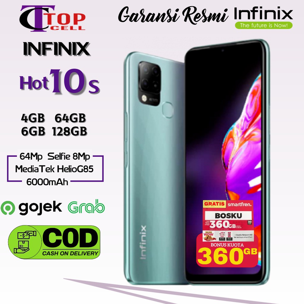 Infinix Hot 10s Ram 4GB+64GB - 6GB+128GB Garansi Resmi Infinix