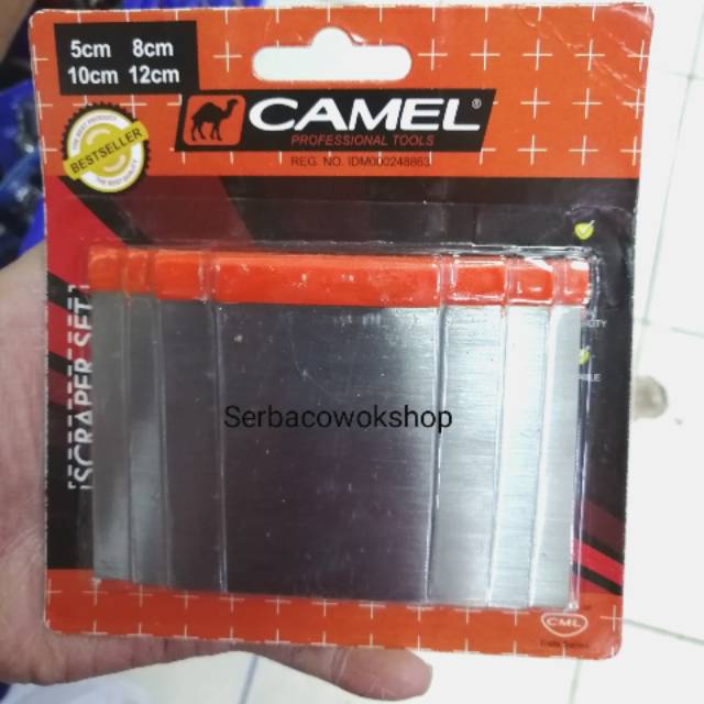 Skrap/kape/scraper set 4 pcs camel