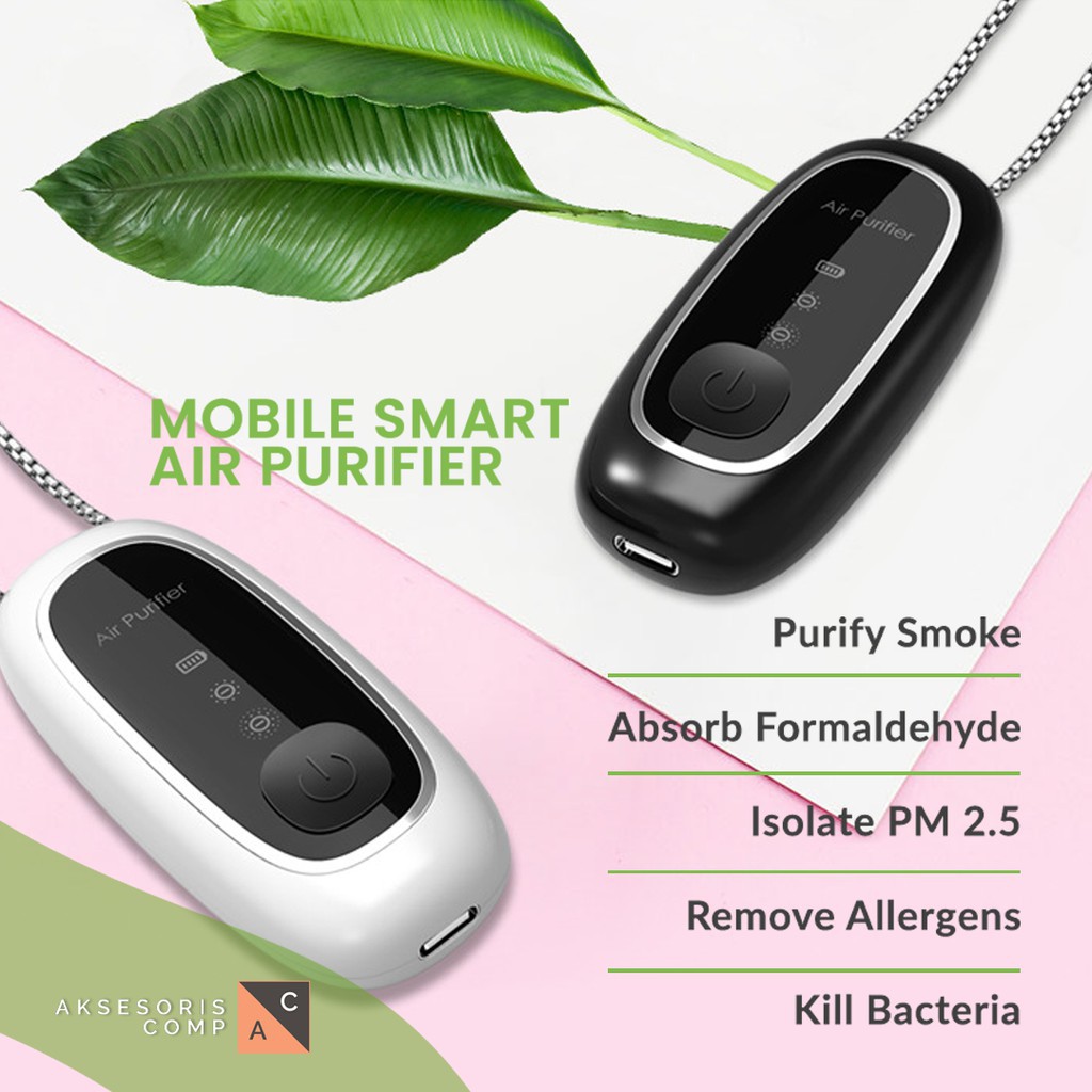 UPGRADED WEARABLE AIR PURIFIER PORTABLE/ AIR PURIFIER NECKLACE PORTABLE/ KALUNG PEMBERSIH UDARA