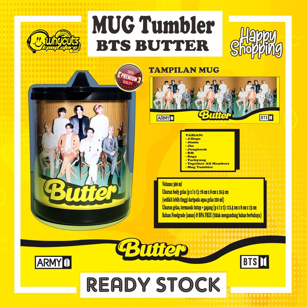 MUG TUMBLER BTS BUTTER ( READY STOK )