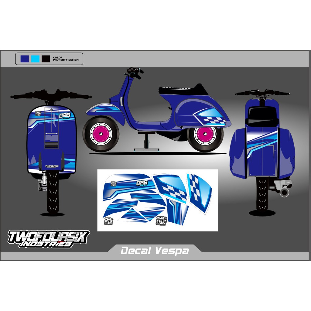 STIKER VESPA STRIPING VESPA RACING