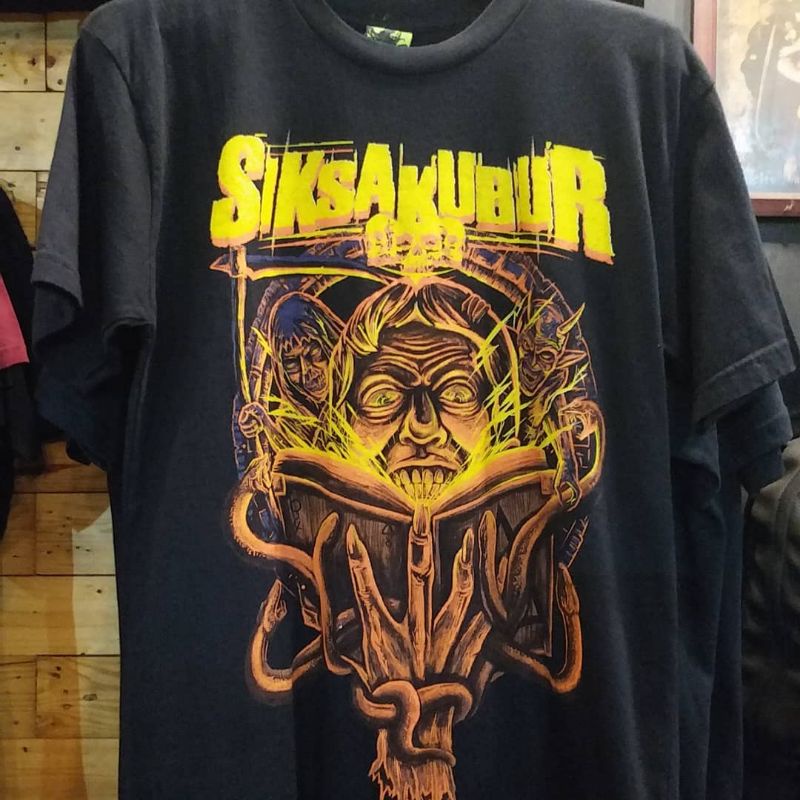 TSHIRT BAND SIKSA KUBUR TSHIRT DEATH METAL / TSHIRT MUSIK / TSHIRT METAL KAOS METAL ORIGINAL