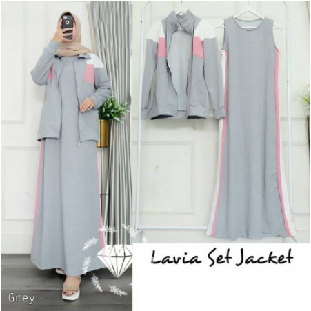 Setelan Baju Wanita Remaja Jumbo Terbaru 2022 Model Kekinian Trendy Setelan Outer Jacket Bahan Babyt