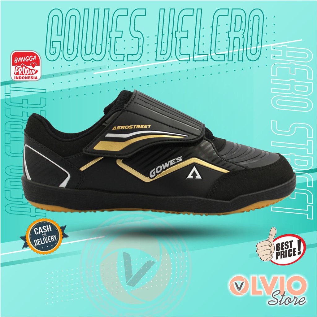 Aerostreet  GOWES VELCRO - Sepatu Sneakers Casual Sport Sekolah Pria Wanita Aero Street.