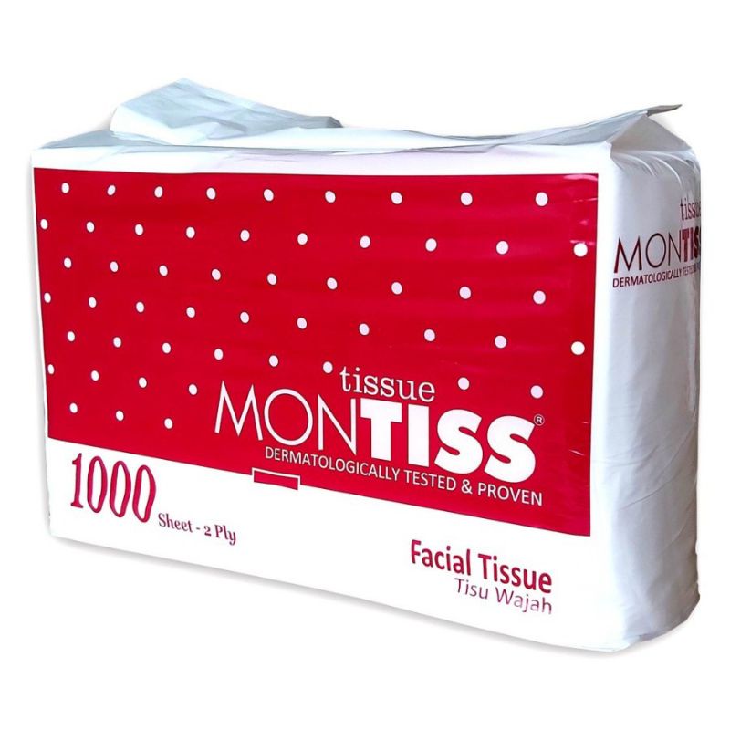 TISSU FACIAL MONTISS 1000 SHEET 2 PLY / TISSU WAJAH / TISU