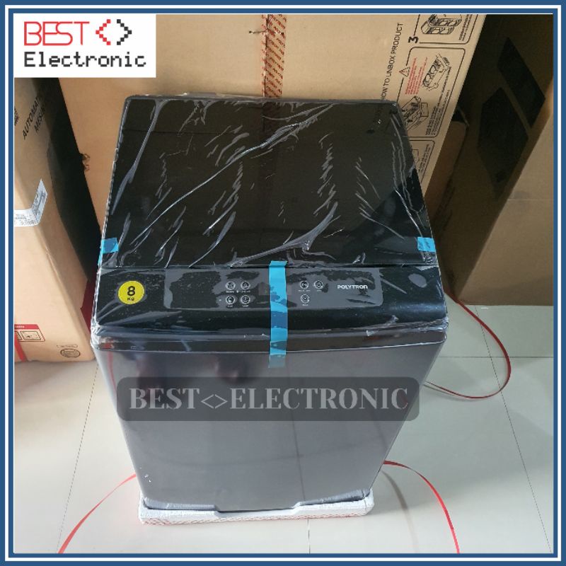 MESIN CUCI 1 TABUNG OTOMATIS 8 KG POLYTRON PAW 80518 NEW ZEROMATIC BELLEZA TOP LOADING - ORIGINAL