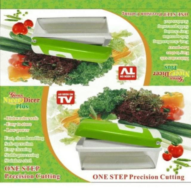 Genius Nicer Dicer Plus Alat Pemotong Buah Sayur Serbaguna Multifungsi - Alat Masak - Alat Pemotong