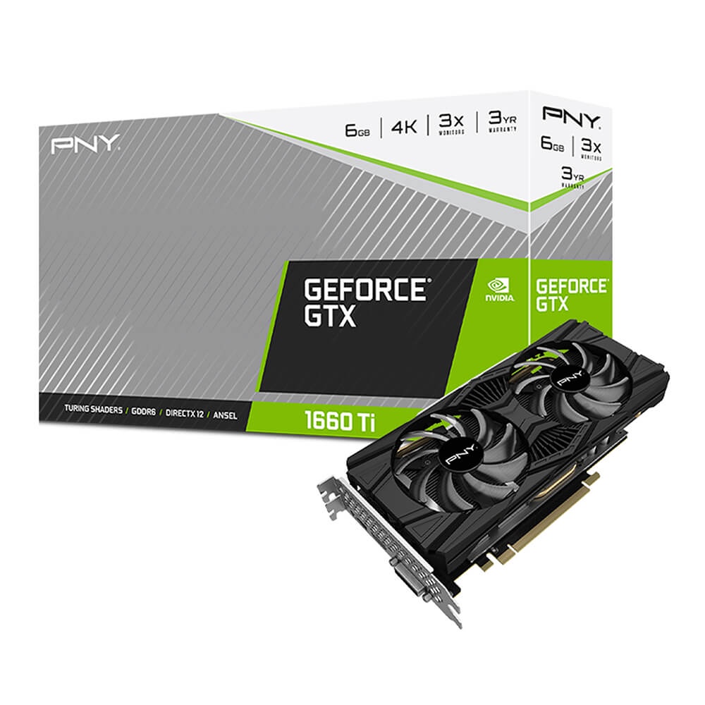 VGA PNY GTX 1660 Ti Dual Fan 6GB DDR6 Nvidia GeForce 1660Ti