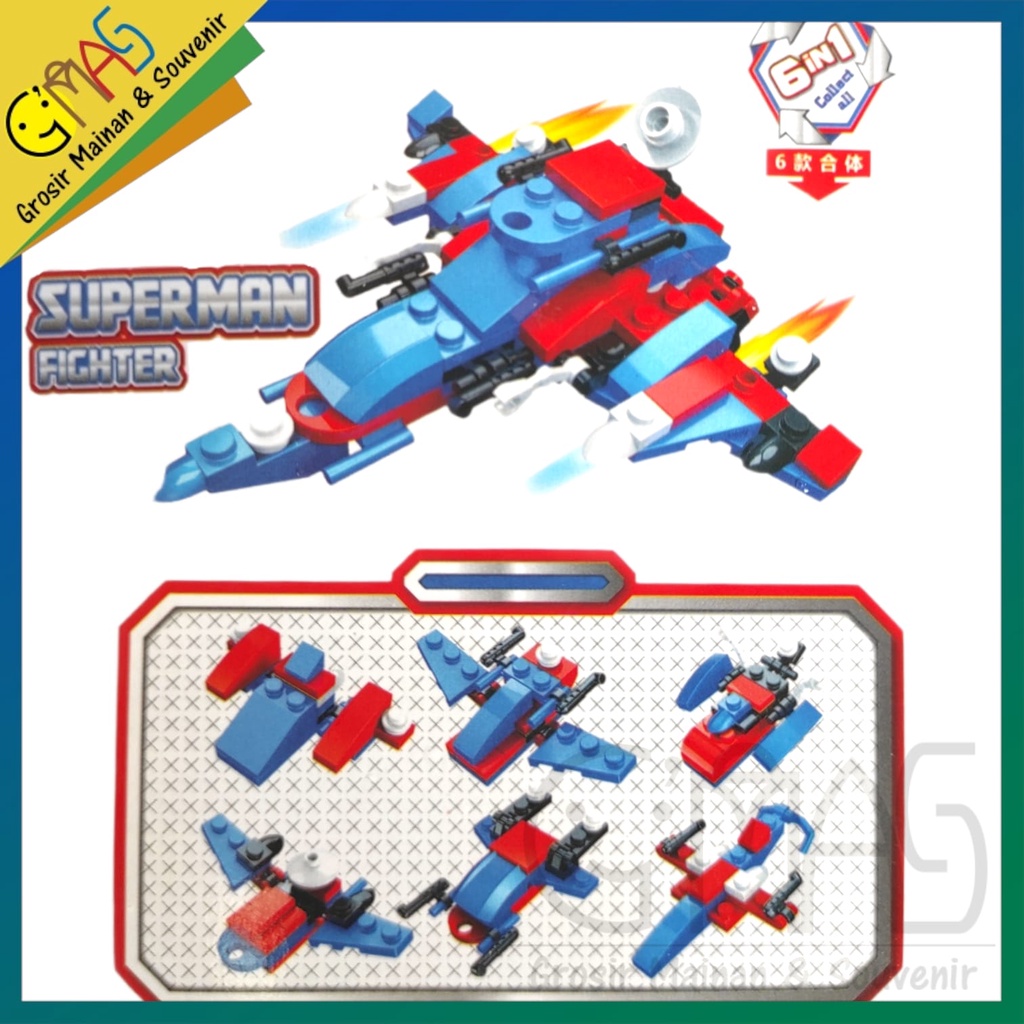 Brick lego KW seri SUPERMAN FIGHTER 6in1 mainan edukasi DIYBrick lego KW seri SUPERMAN FIGHTER 6in1 