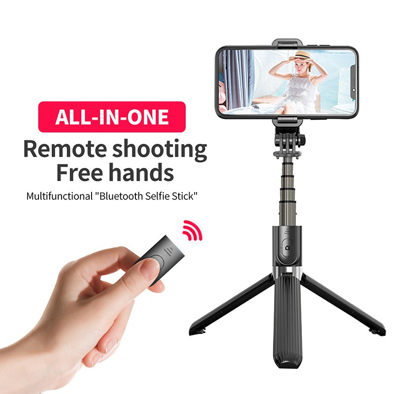 Perfin PFTS01 Tongsis Bluetooth/tripod kecil/Selfie Stick/Tripod Handphone Dengan remote control