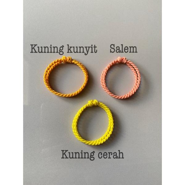 (variasi A) Gelang Tali Polos - Gelang tali warna -Gelang tali 3mm