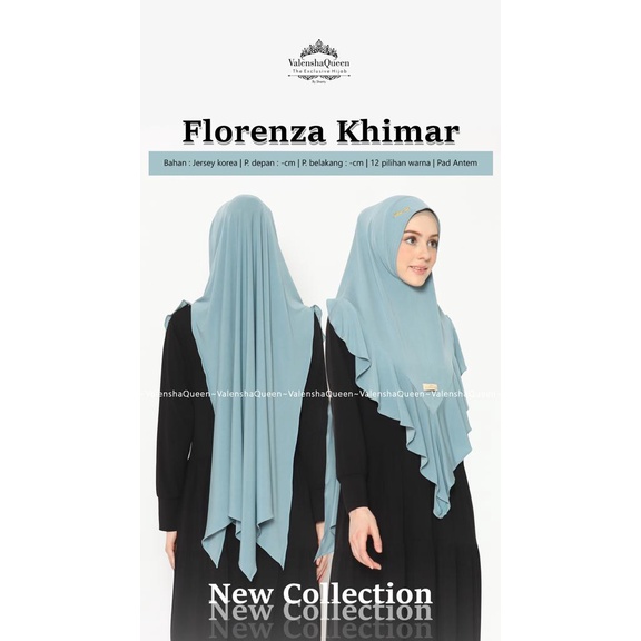 KHIMAR FLORENZA ORIGINAL VALENSHA QUEEN FLORENZA KHIMAR VALENSHAQUEEN HIJAB INSTAN JERSEY KOREA KERU
