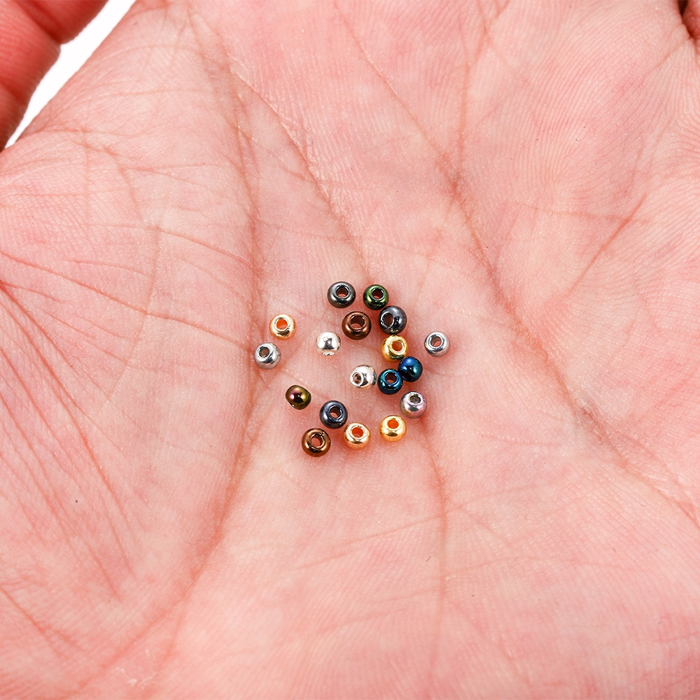 1800pcs / Lot Manik-Manik Biji Kaca Czech Ukuran 2mm Untuk Membuat Perhiasan Gelang Kalung