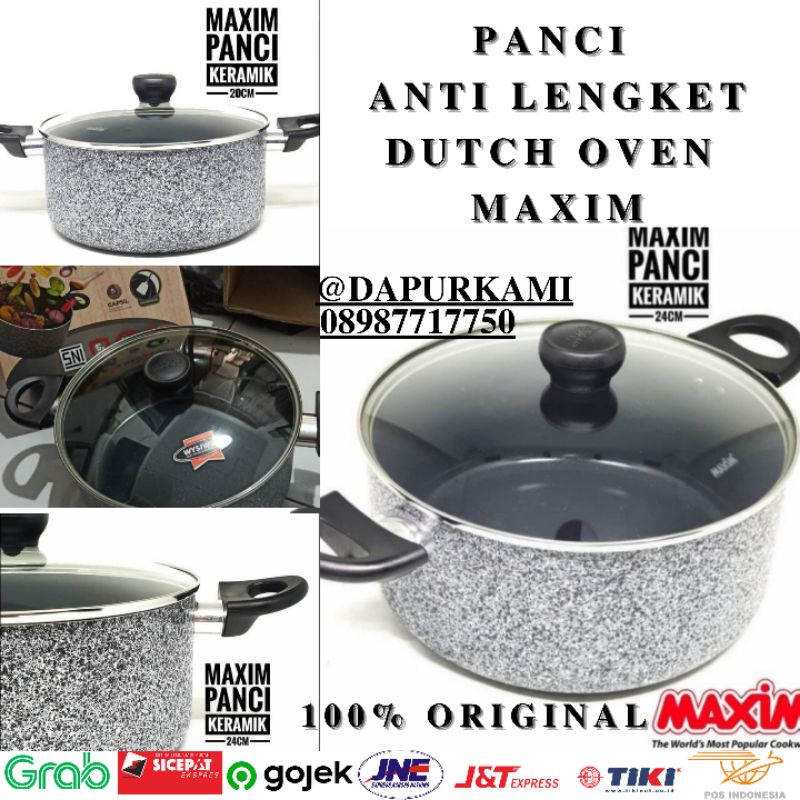 Wajan Panci Keramik • Panci Marble Anti Lengket Maxim Neostone 24cm