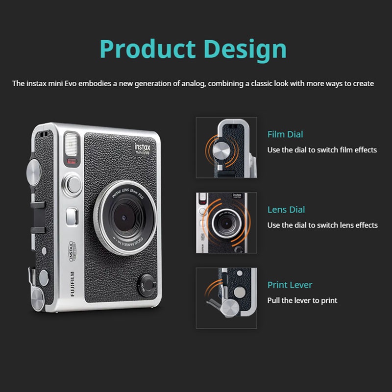 Fujifilm Instax Mini Evo Fuji Instant Camera Mini Evo Garansi Resmi-1