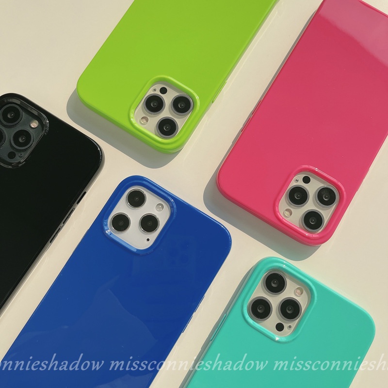 Case Bahan Silikon Jelly Fluorescent Untuk Iphone 11 12 Pro Max 7 8 Plus Se 2020 X Xr Xs Max