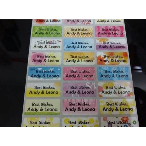 

Terbatas Stiker Label Nama Waterproof - Romantic Flower Trendi