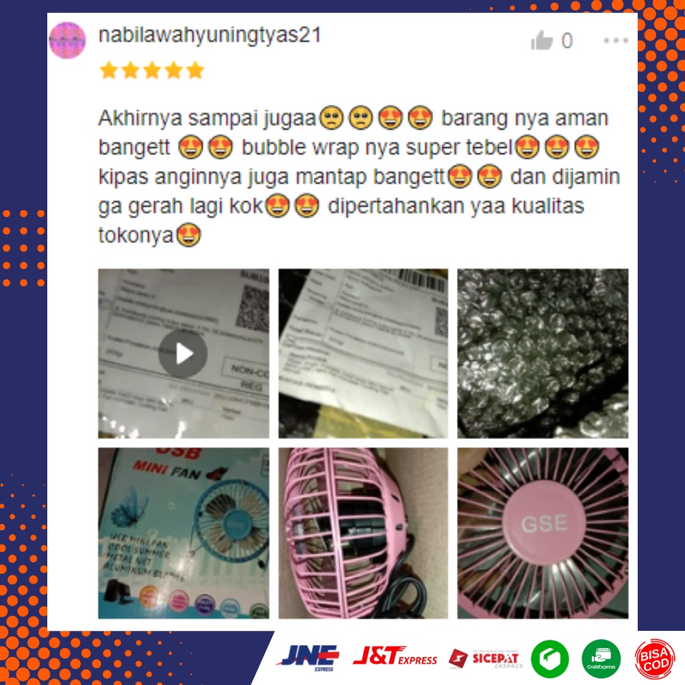 Kipas Angin Portable Kecil Meja Mini Bahan Plastik USB  Mini Fan Portable Cooling Fan Murah