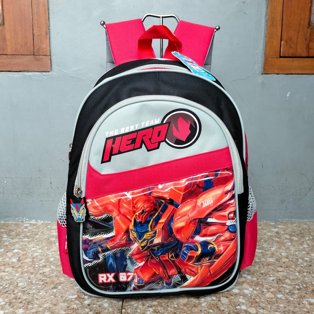 Tas Ransel Backpack Sekolah Anak Laki Laki Little V Original Robot The Best Team