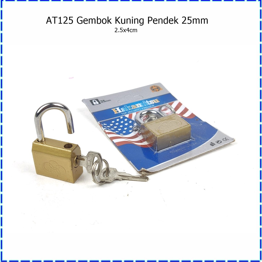 ATS125 Gembok Kuning Pendek 25mm