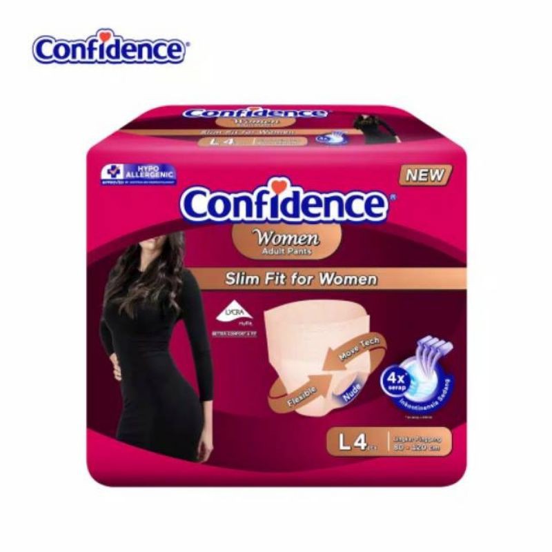 Confidence  Adult Pants  Gender Women  L  4s  | |  popok  dewasa  wanita   -  pempers  -  confidence
