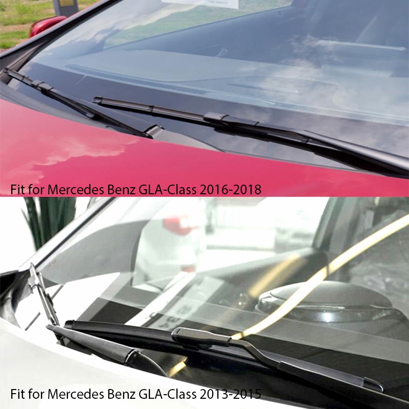 1 Set Blade Wiper Kaca Depan Mobil Bahan Karet Untuk Mercedes Benz GLA Class X156 180 200 250 45 AMG CDI