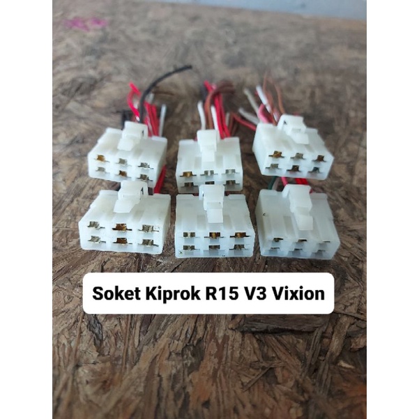 Kabel Soket Socket Spull Spul Spoll Spol Regulator Kiprok Yamaha R15 V3 Old Vixion R Old Ori Original Asli