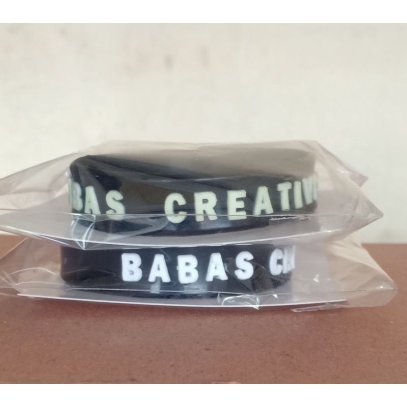 GELANG TANGAN KARET CUSTOM / DENGAN NAMA SENDIRI / WARNA BEBAS