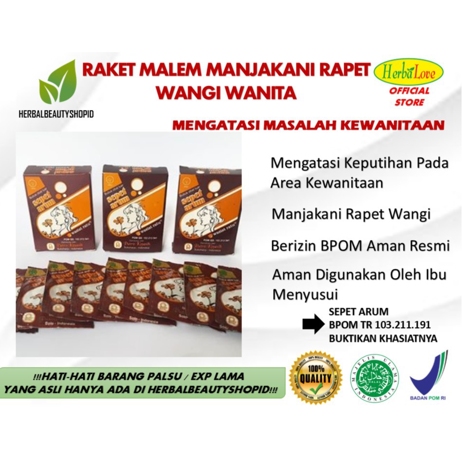 Bubuk Sepet Arum Perawatan Organ Kewanitaan Bau Tak Sedap Original