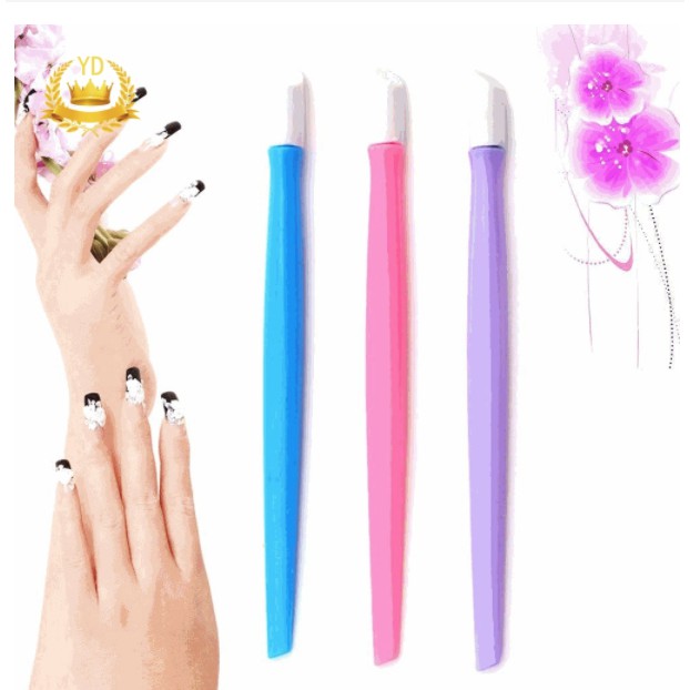 Stik Pusher Kutikula 3 Warna untuk Manicure / Cuticle Pusher Nail Art Tools