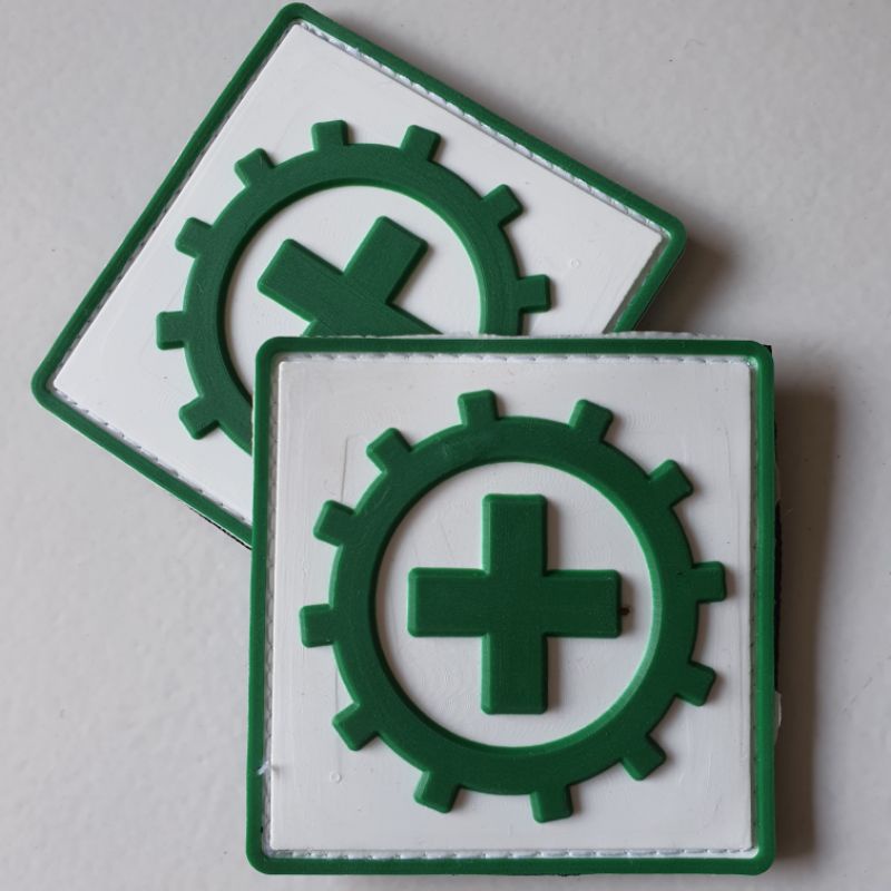 PATCH RUBBER LOGO SAFETY FIRST PERSEGI/LOGO K3/TEMPELAN EMBLEM KARET VELCRO
