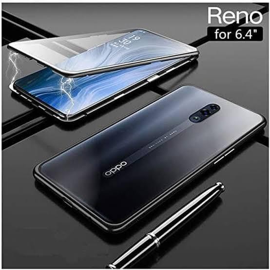 Case Magnetic Glass Transparant For Type Oppo Reno