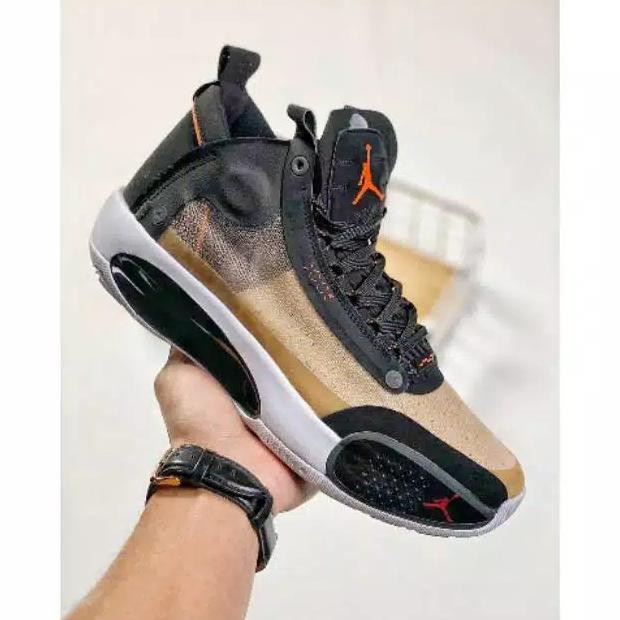 Sepatu Basket Nike Air Jordan 34 Black Gold Original Bnib Sepatu Pria Tikitokok