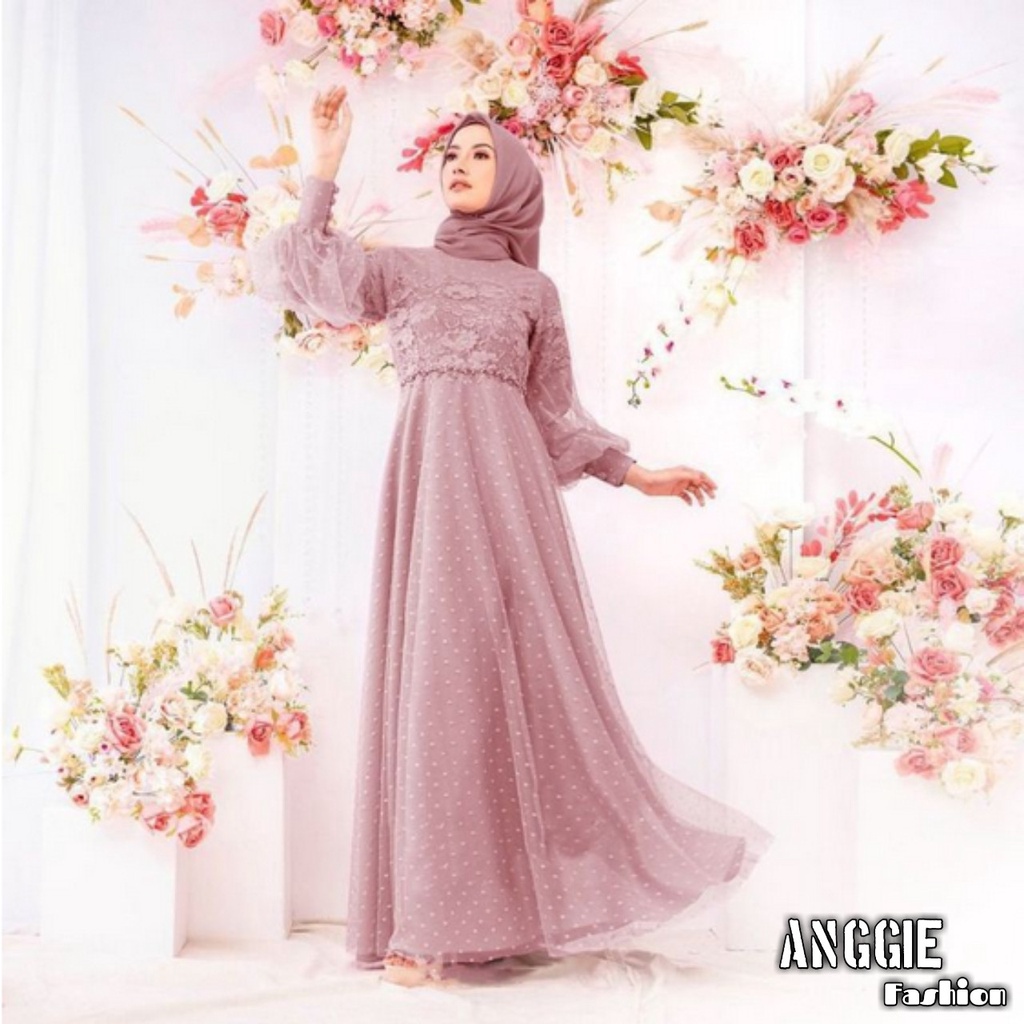 Busana Muslim Gamis Murah Gaun Pesta Muslimah Baju Pesta Wanita Kondangan Mewah Kekinian 2020 2021