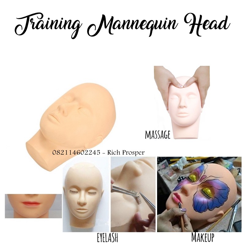 SALE! Training Mannequin Head - Rubber Practice Training Head Eyelash Extension Cosmetology Mannequin Doll Face Head For Eyelashes Makeup Practice Model