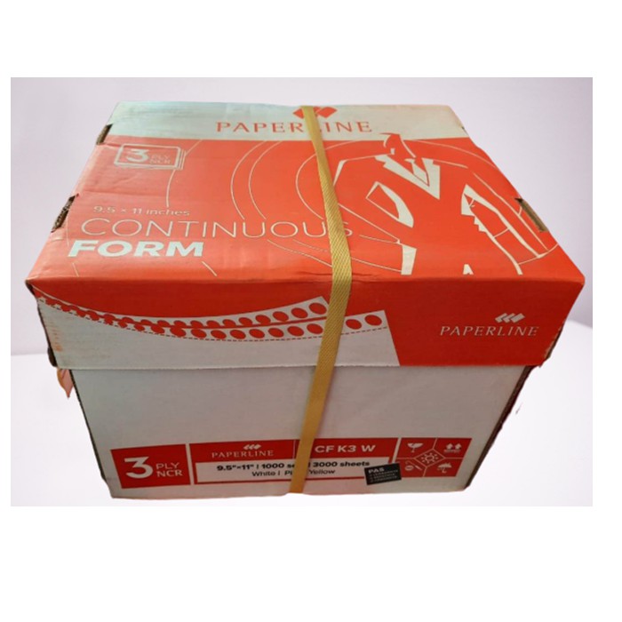 

Continuous Form 3 PLY warna kertas komputer Paperline K3 warna
