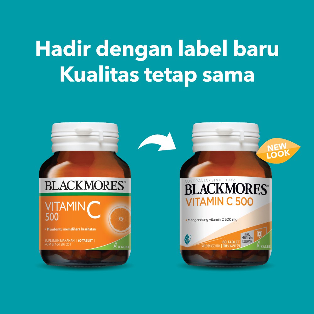 Blackmores Vitamin C 500 mg - 60 Tablet (Sertakan Packing Tambahan - Baca Deskripsi)