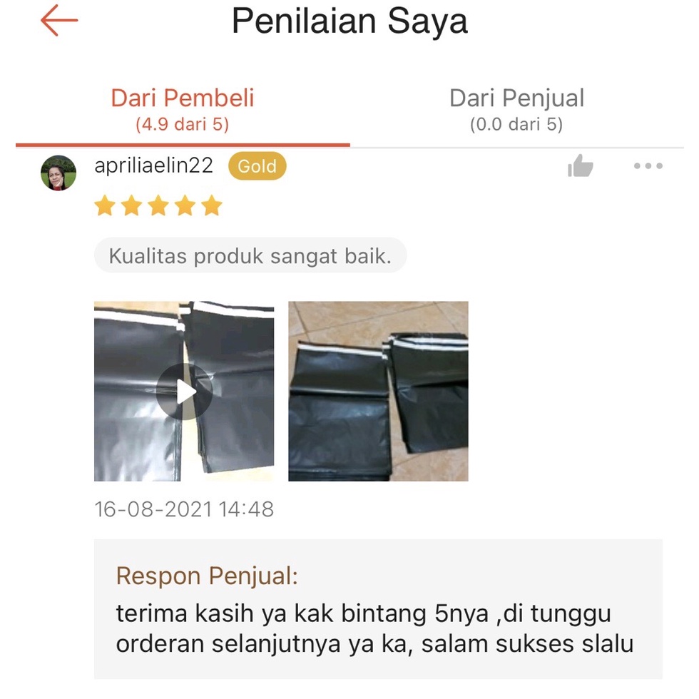 Kantung Plastik Polymailer 60X100CM Isi 50Pcs Olshop Packing Hitam Rajawali Lem Perekat Tebal Anti Sobek Termurah