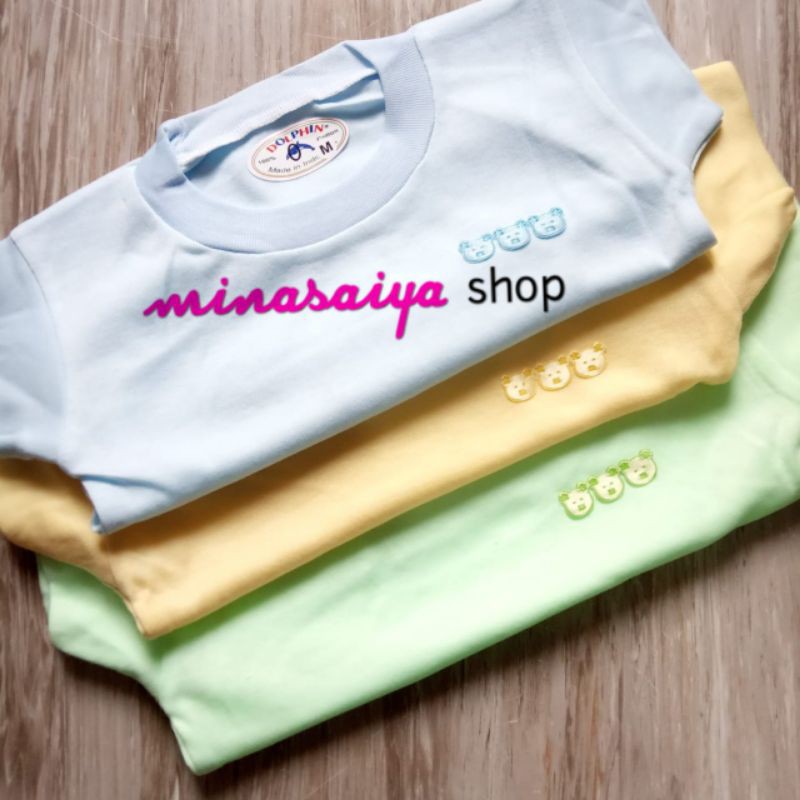 DOLPHIN 3 pcs dan 6 pcs Kaos Oblong Bayi SNI Lengan Pendek Uk. M - XL