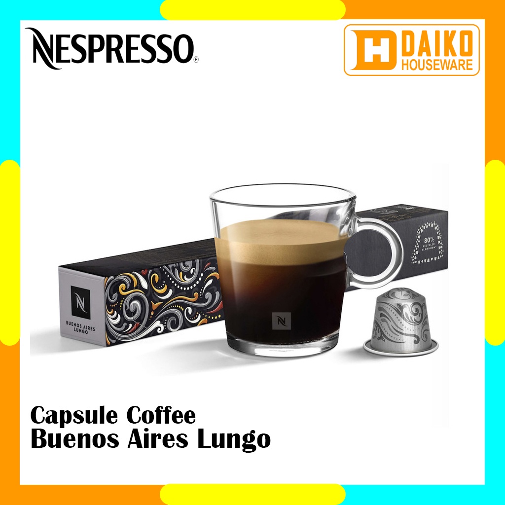 Capsule Nespresso Buenos Aires Lungo Original Nestle 1 Pack - Coffee Wolrd Explorations Kopi Kapsul Expired Panjang