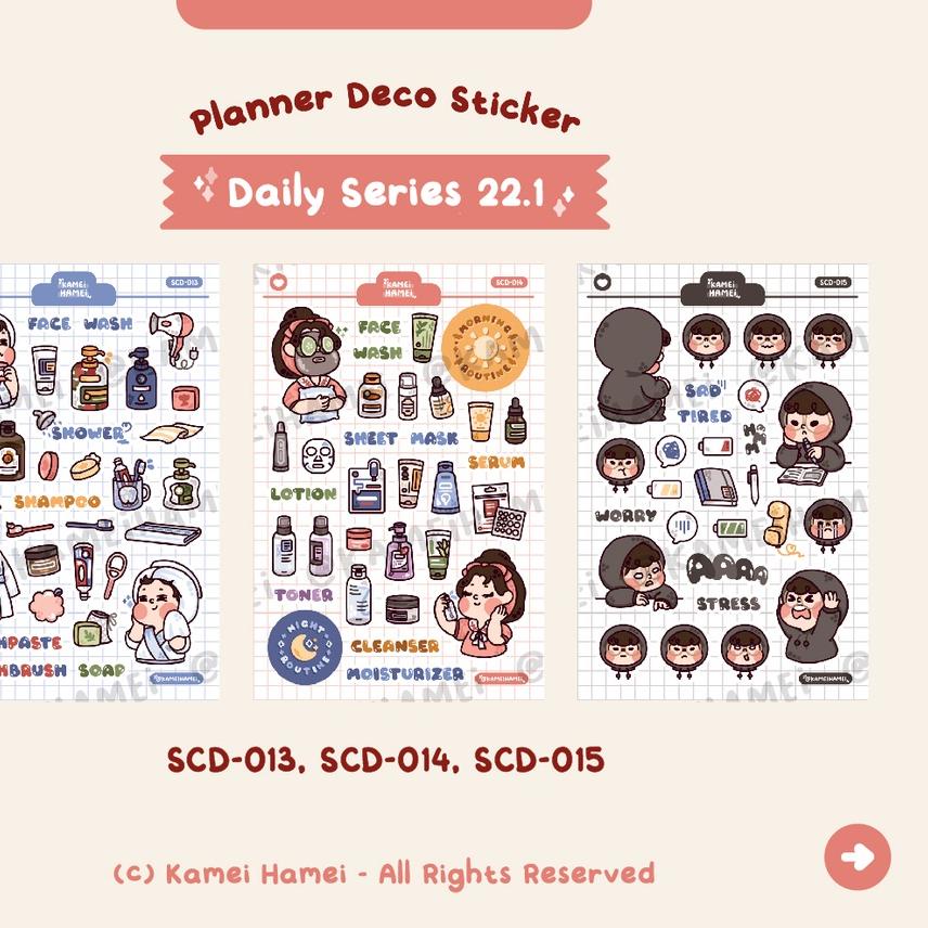 

YU7» Daily Series 22.1 | Kamei Hamei Deco Planner Sticker Bagus Dipakai