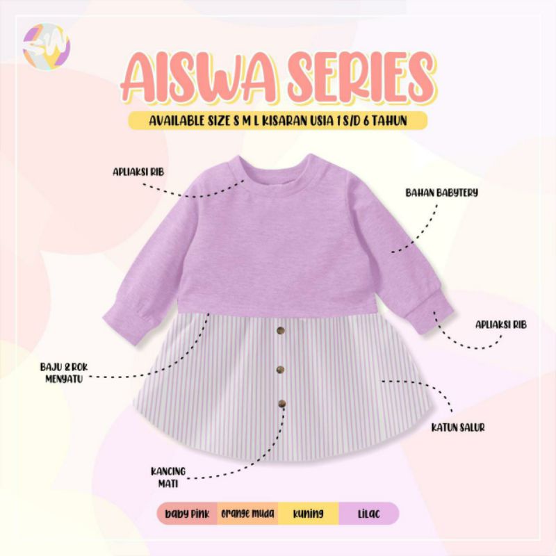 Dress anak perempuan/Aiswa series/Baju anak perempuan