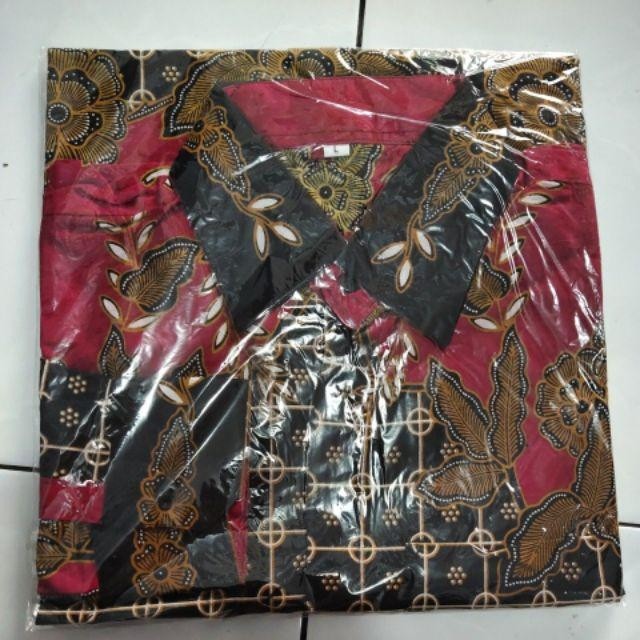 Kemeja Batik Pria Lengan Panjang Size M L Xl Xxl Bswart Batik Hrb026 Kenango Hem Panjang Padi