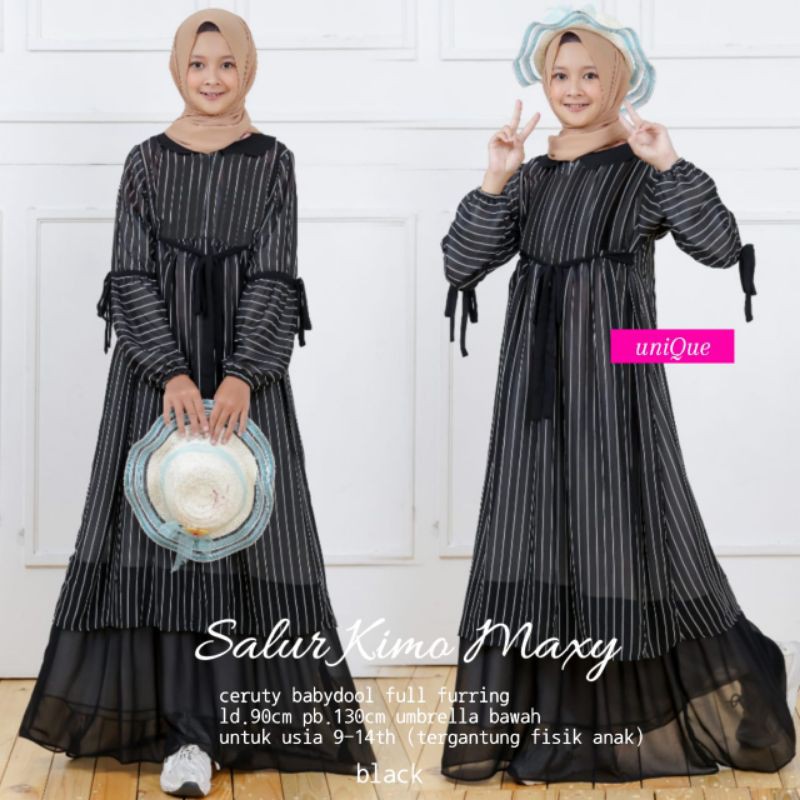 Gamis Anak Perempuan Liza & Salur Kimo ori UNIQUE