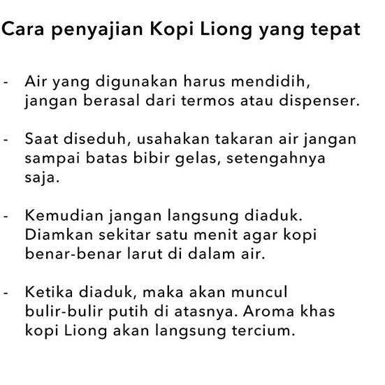

LN9 Kopi Liong Bulan, Kopi + Gula . Kopi "Legend" Bogor! 25gr x 20scht☆ (Laris)