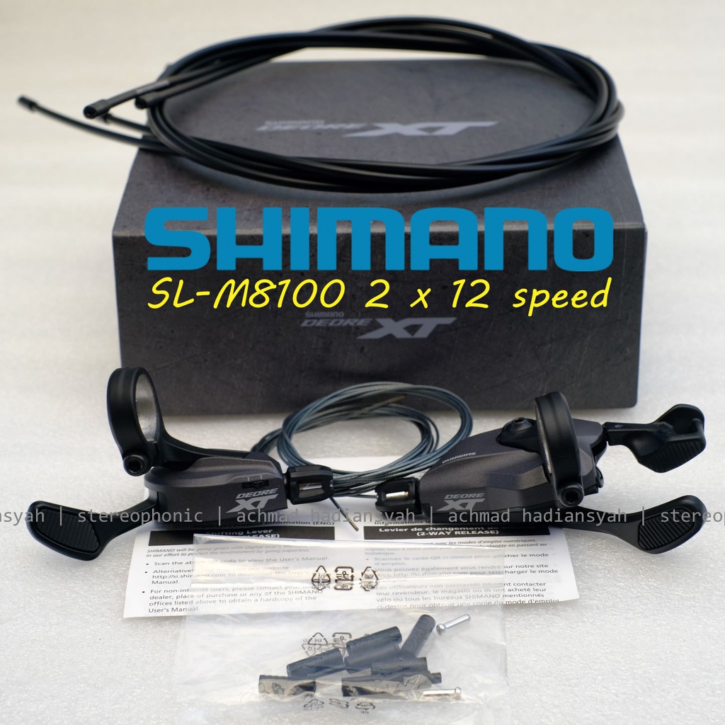 BNIB ORIGINAL Kanan Kiri. Shifter SHIMANO XT SL-M8100 2 x 12 speed Shifter XT 2x12speed M8100 Shifte